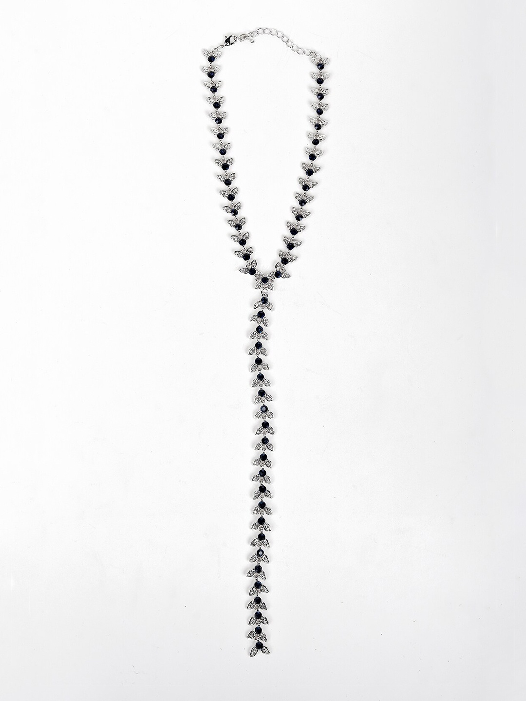 

ODETTE Black & Silver-Toned Necklace