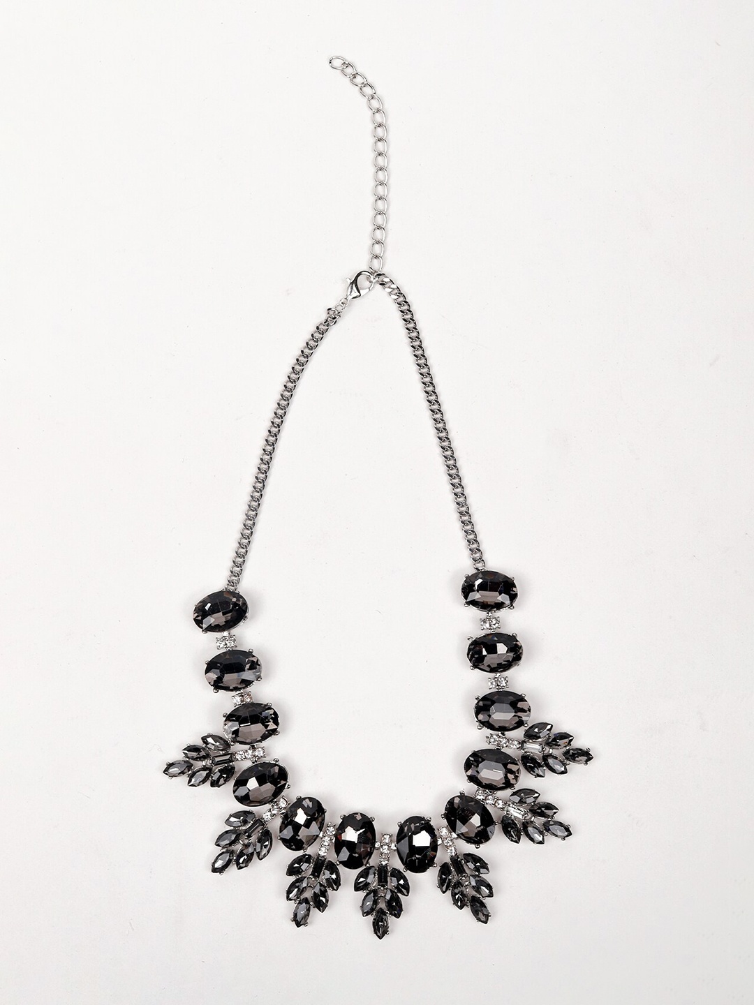 

ODETTE Black & Silver-Toned Necklace