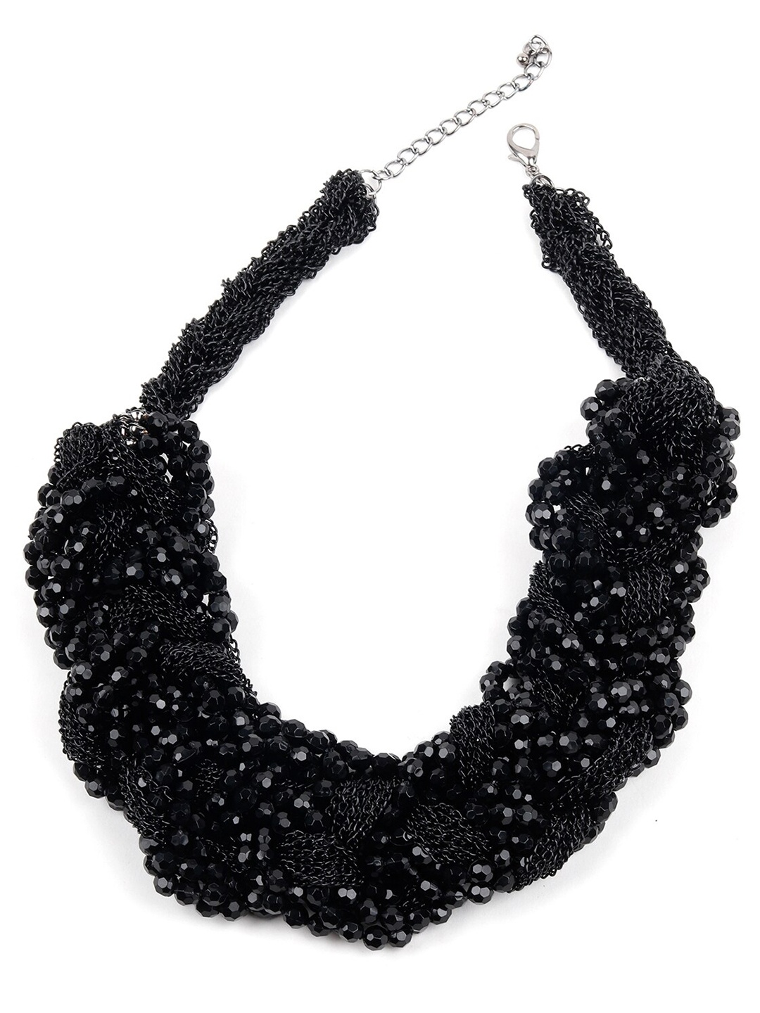 

ODETTE Black & Silver-Toned Necklace