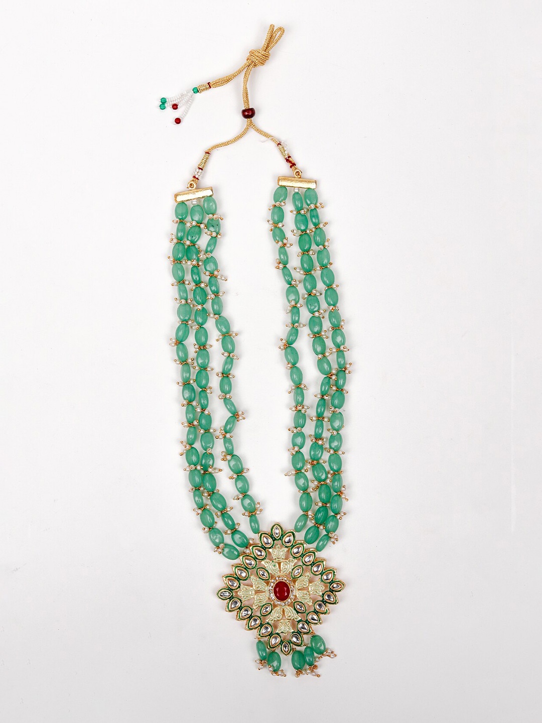 

ODETTE Green & Gold-Toned Layered Necklace