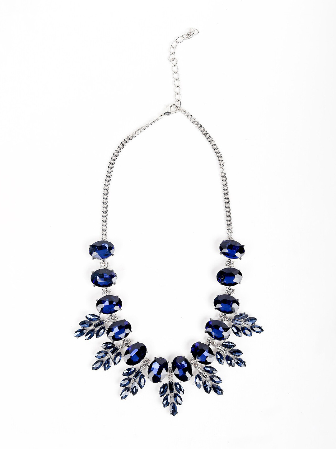 

ODETTE Blue & Silver-Toned Necklace