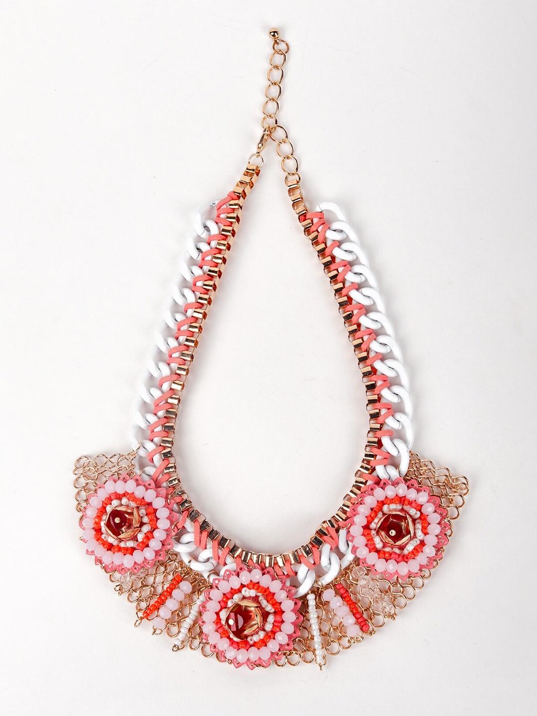 

ODETTE Women White & Pink Beaded Necklace