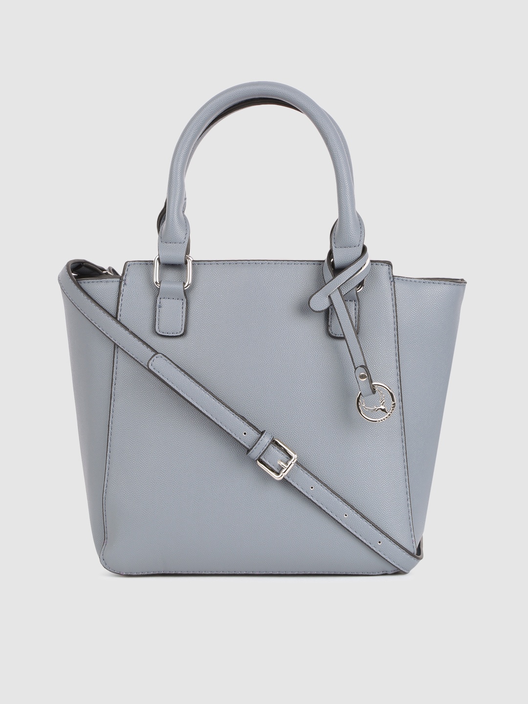 

Allen Solly Blue PU Structured Handheld Bag