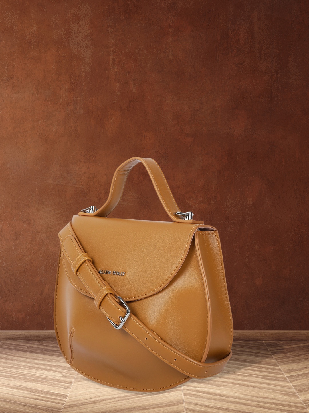 

Allen Solly Brown Solid Satchel