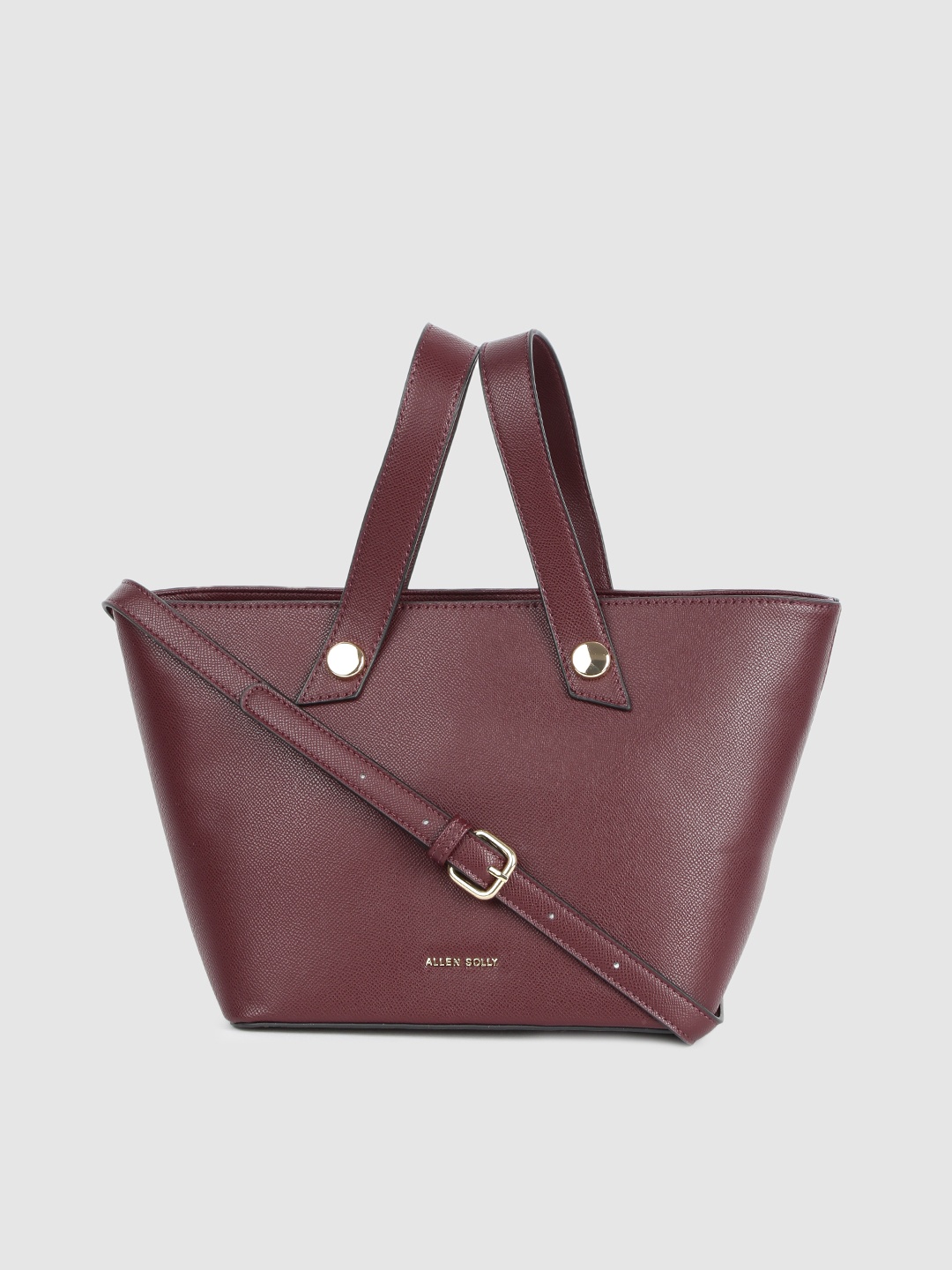 

Allen Solly Women Burgundy Solid Structured Handheld Bag