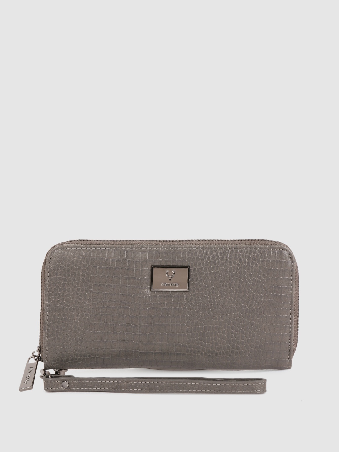 

Allen Solly Women Grey Textured Zip Around Wallet