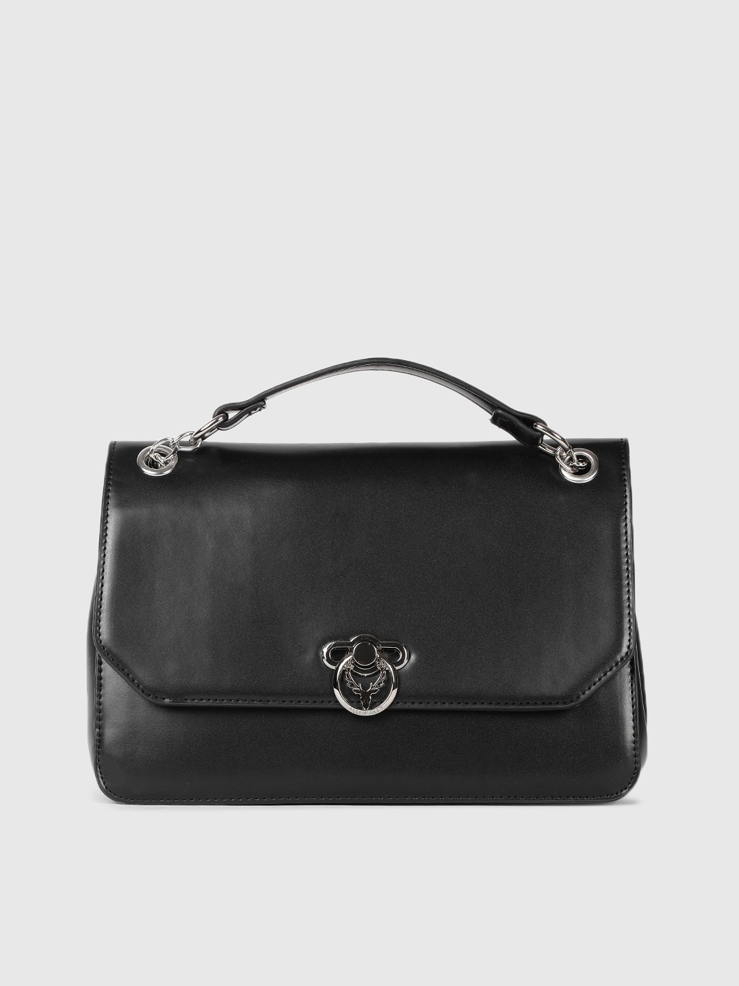 

Allen Solly Black PU Structured Sling Bag