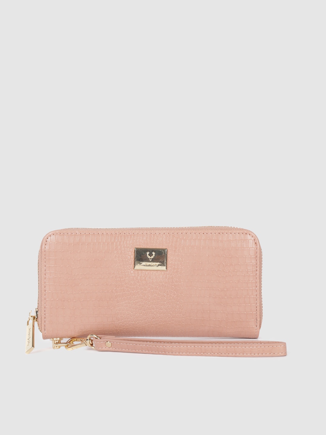

Allen Solly Women Pink Textured Zip Around Wallet