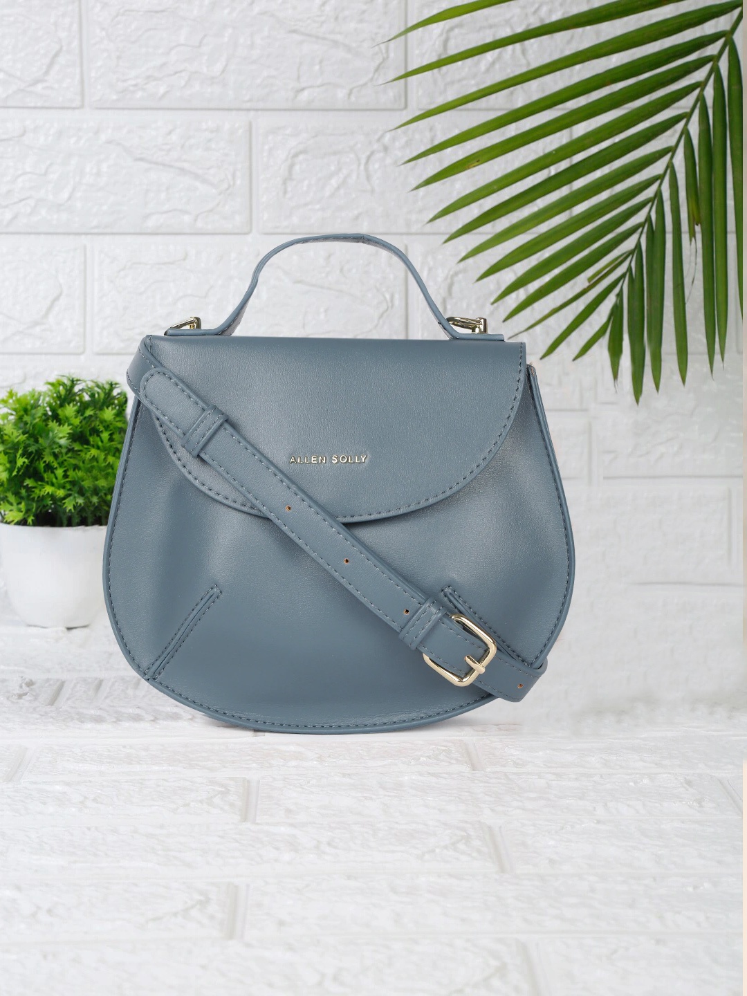 

Allen Solly Blue Solid Satchel