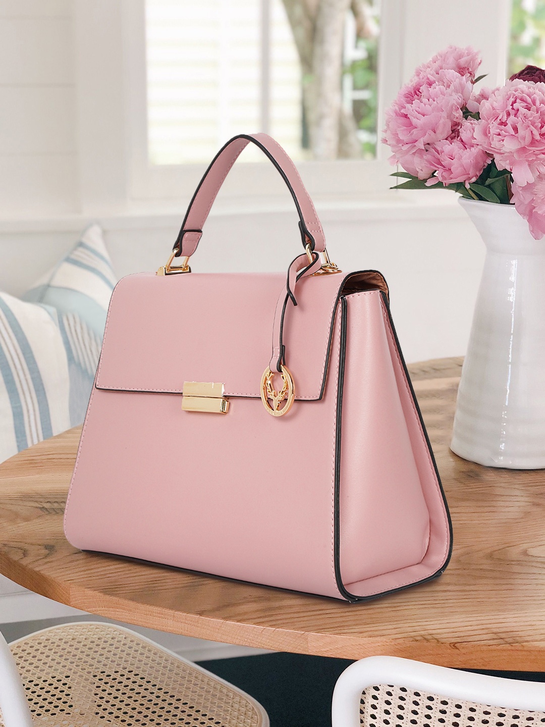 

Allen Solly Pink Solid Satchel