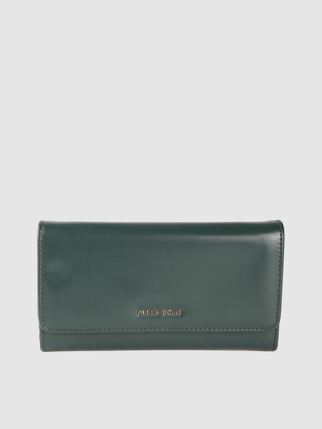 

Allen Solly Women Green Solid Three Fold Wallet