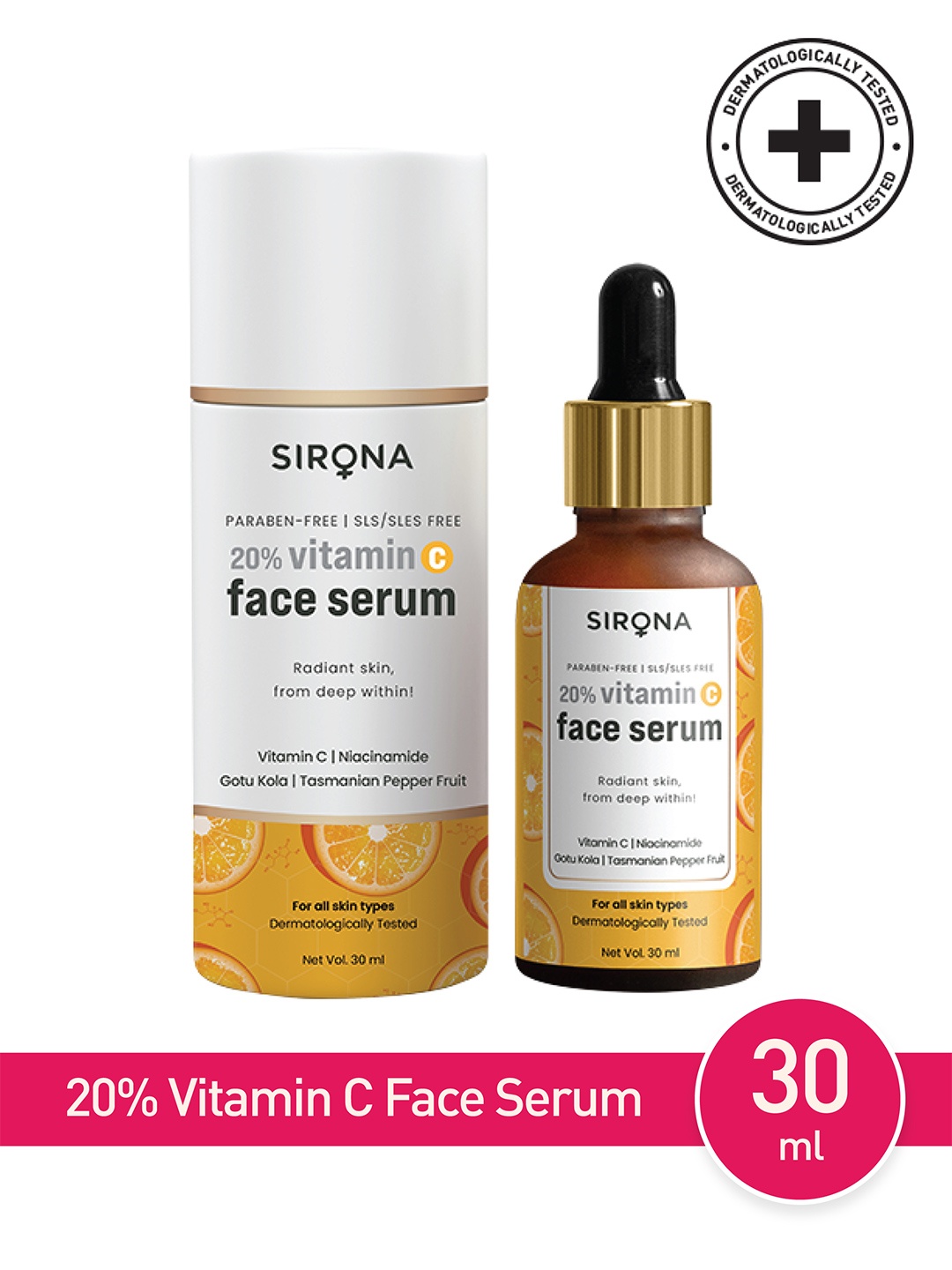 

Sirona Unisex Vitamin C Face Serum 30 ml, Orange