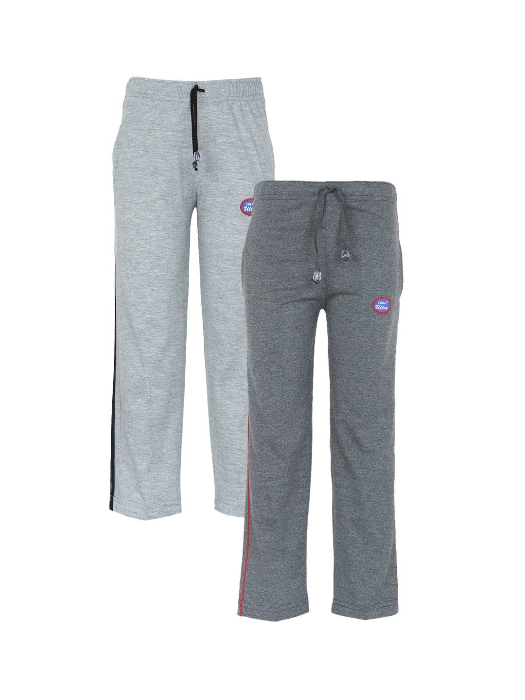 

VIMAL JONNEY Kids Set of 2 Grey Solid Track Pants