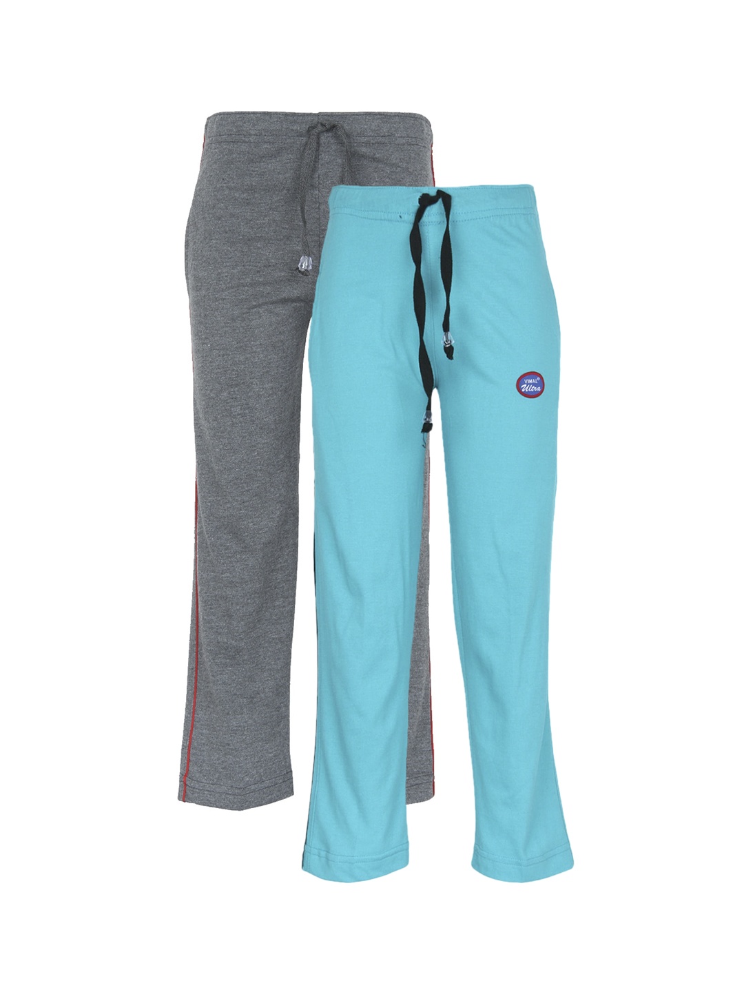 

MACK JONNEY Unisex Kids Multicolor Cotton Blended Trackpant Pack of 2, Grey