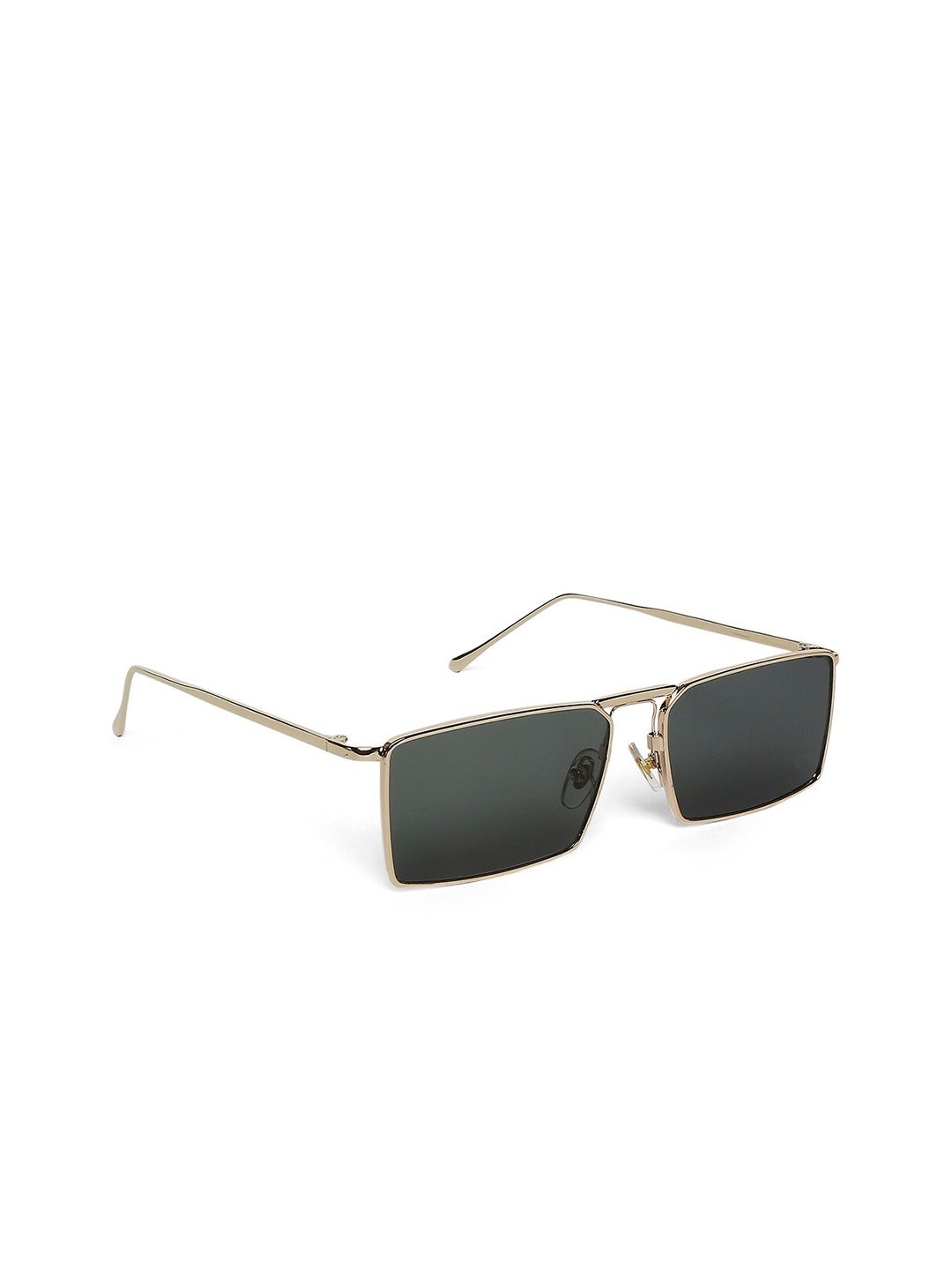 

20Dresses Women Green Lens & Gold-Toned Rectangle Sunglasses