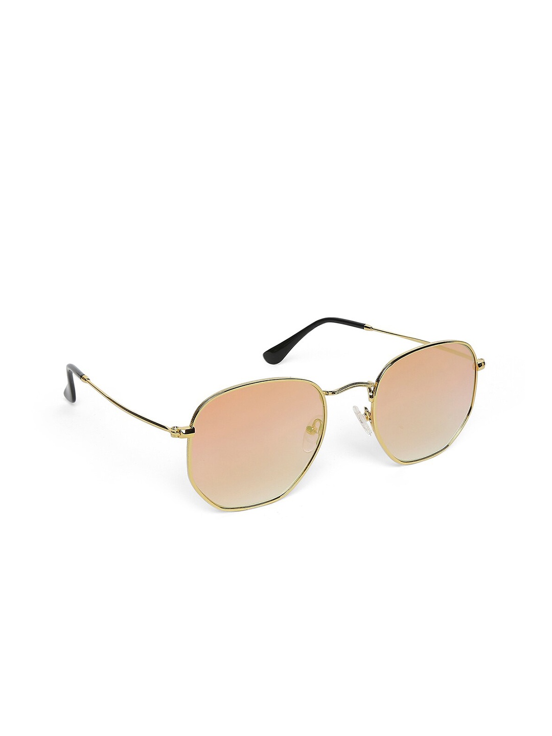 

20Dresses Women Pink Lens & Gold-Toned Make Them Stare Aviator Sunglasses SG0525