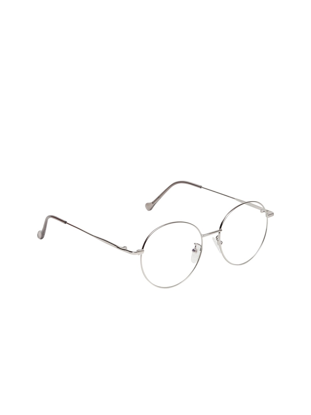 

CRIBA Unisex Clear Lens & Silver-Toned Round Sunglasses CR_P RND SLVR