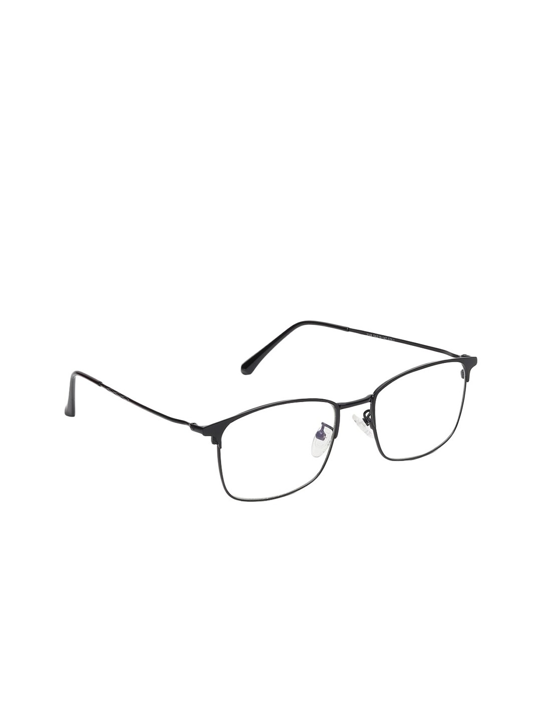 

CRIBA Unisex Clear Lens & Black Rectangle Sunglasses & UV Protected Lens CR_P B HALF BLK