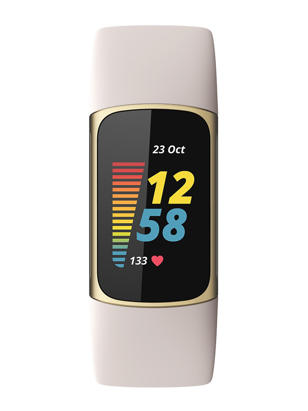 

Fitbit White Charge 5 Built-in GPS Stress Management Sp02 & Sleep Monitor Fitness Band, Off white