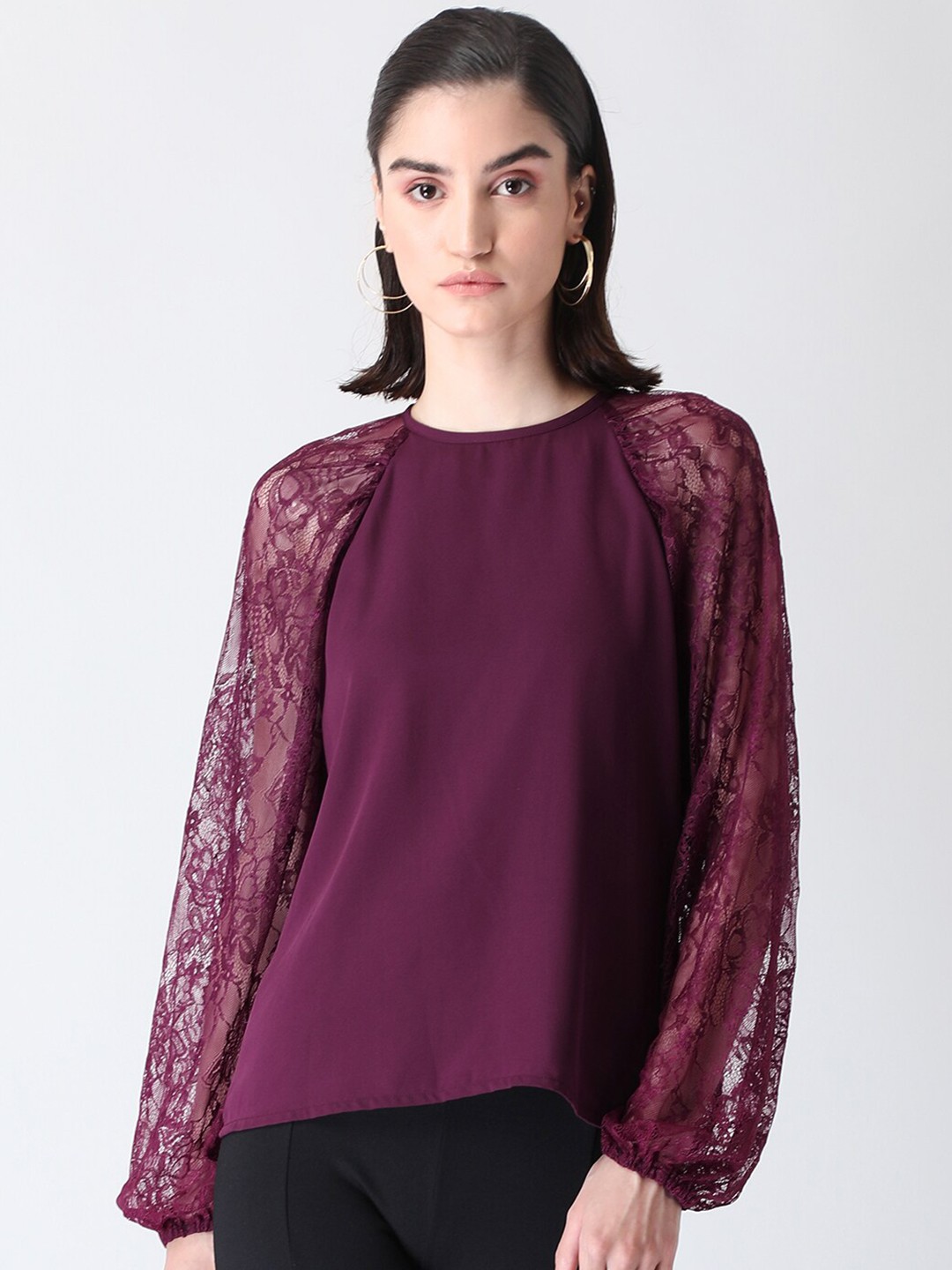 

FabAlley Purple Regular Top