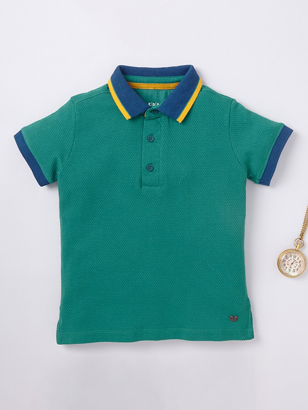 

Ed-a-Mamma Boys Green Polo Collar T-shirt