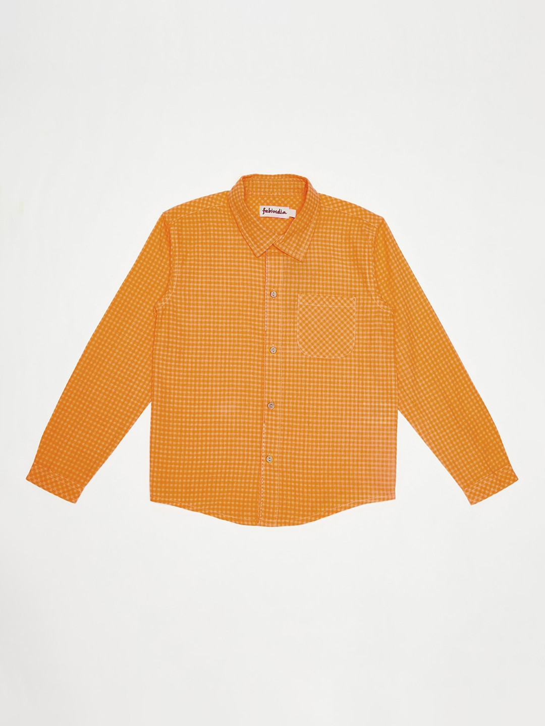 

Fabindia Boys Yellow Cotton Opaque Checked Casual Shirt