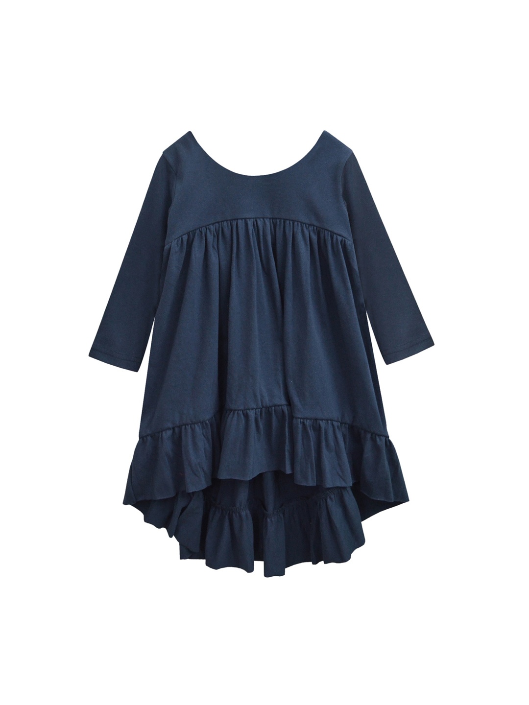 

A T U N Girls Navy Blue High-Low Dress