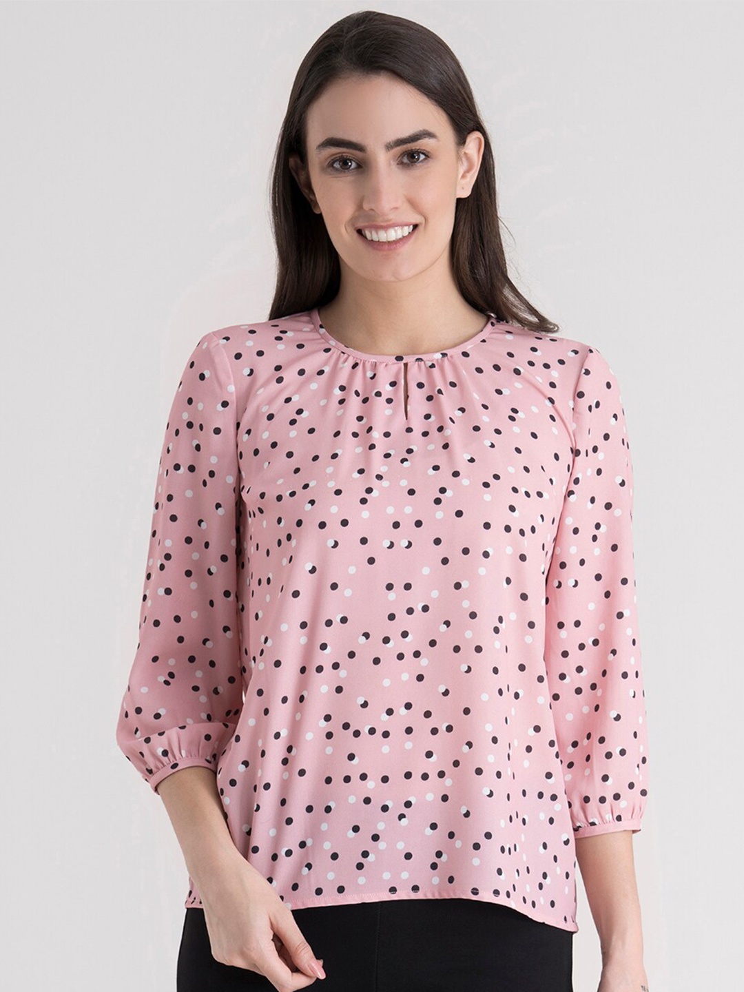 

FableStreet Pink Floral Regular Top