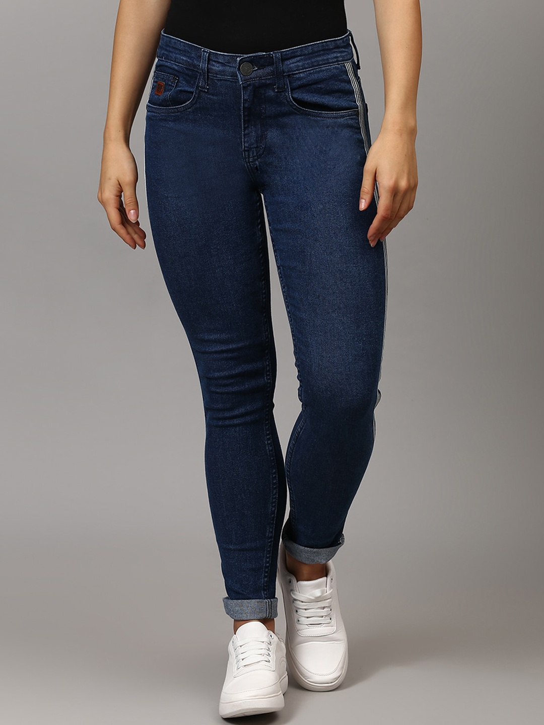

Campus Sutra Women Navy Blue Skinny Fit Stretchable Jeans