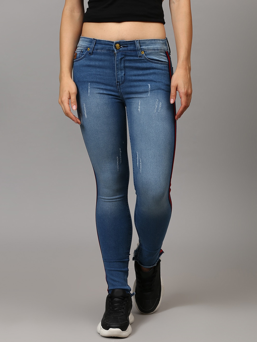 

Campus Sutra Women Blue Skinny Fit Light Fade Stretchable Jeans