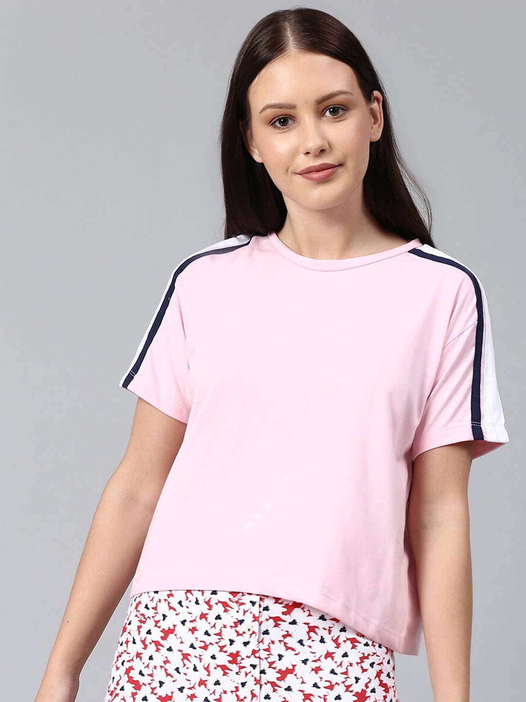 

Campus Sutra Pink Regular Top