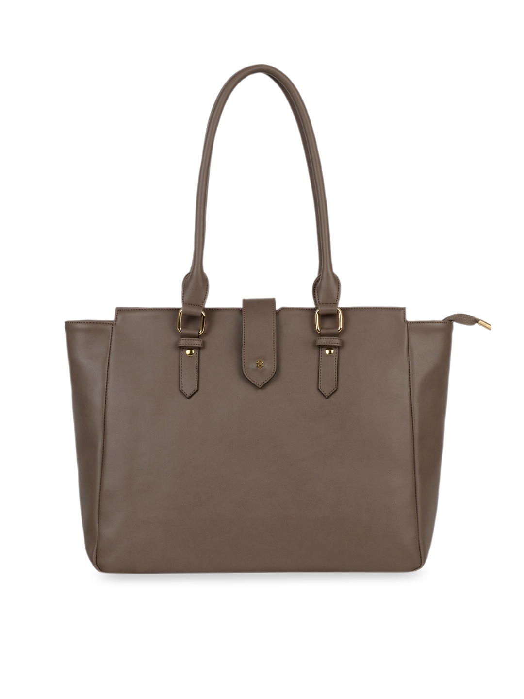 

HORRA Brown PU Structured Handheld Bag