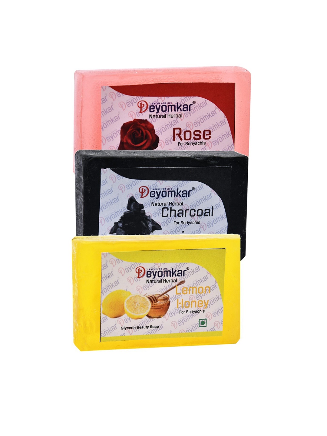 

Deyomkar Pack of 3 Herbal Glycerin Soaps, Yellow