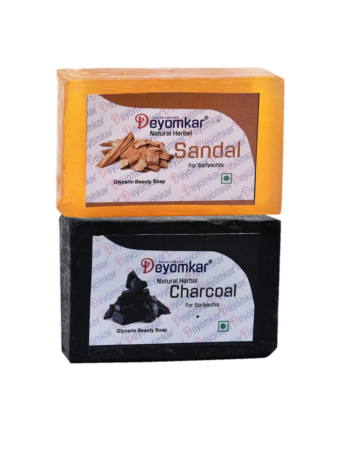 

Deyomkar Unisex Herbal Charcol & Sandalwood Soap Pack of 2, Black