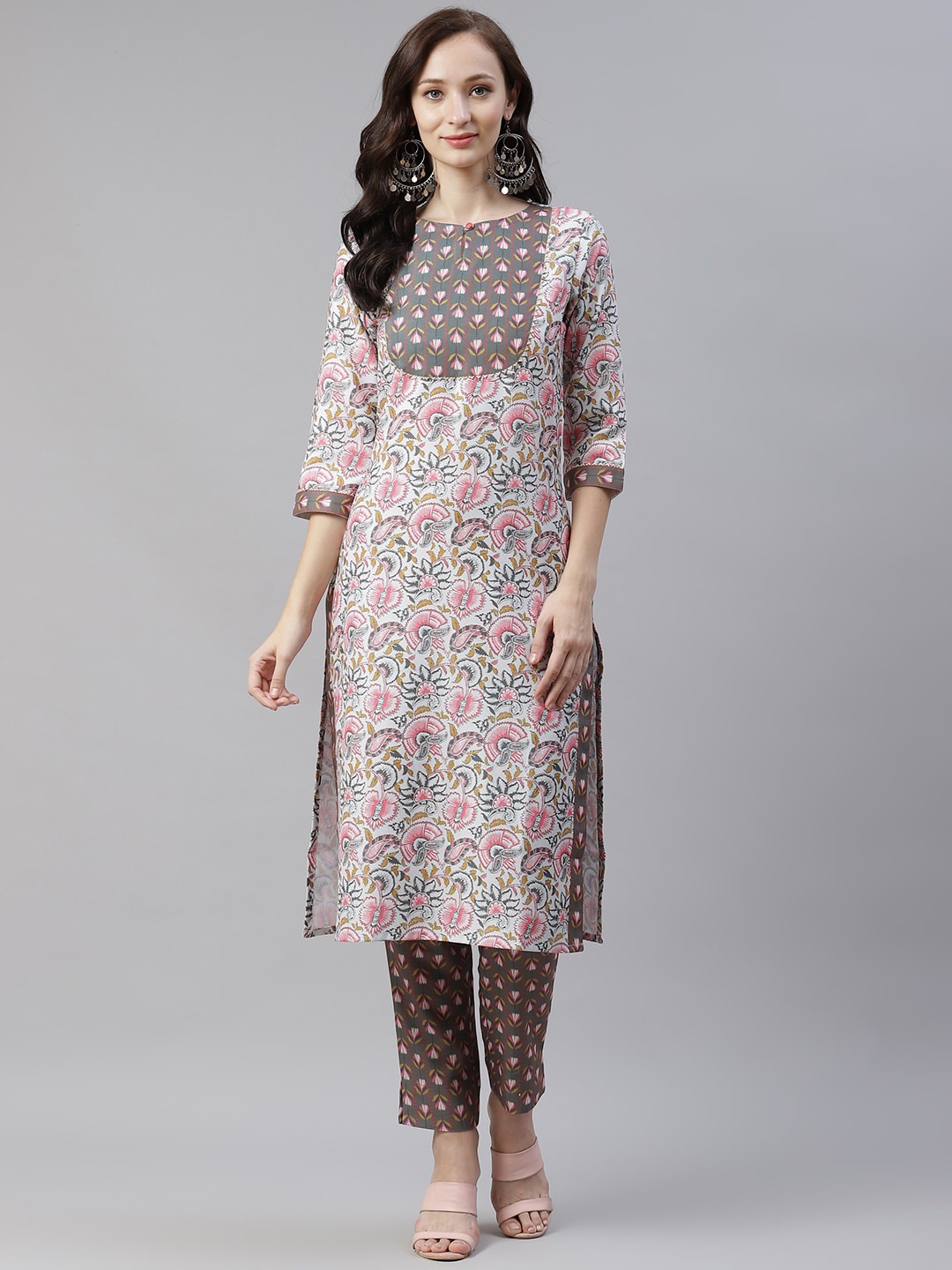 

ZIYAA Women Multicoloured Floral Printed Kurta, Multi