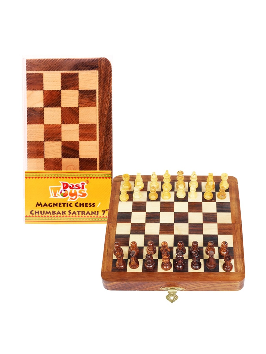 

Desi Toys Kids Brown & Beige Chess Board