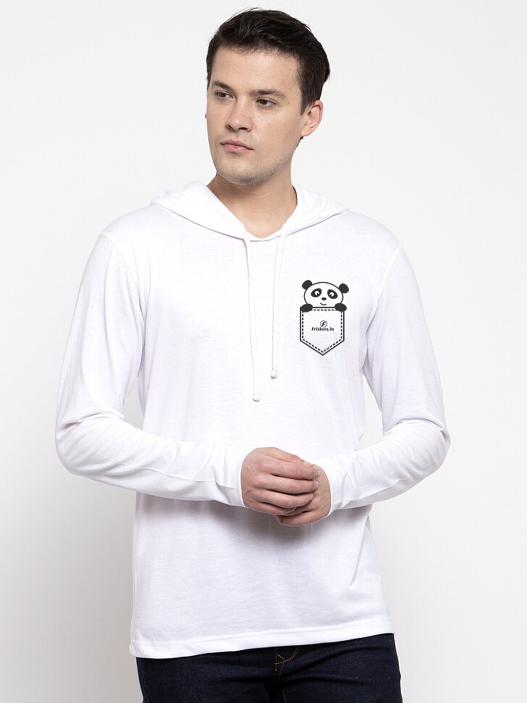 

Friskers Men White Pockets T-shirt
