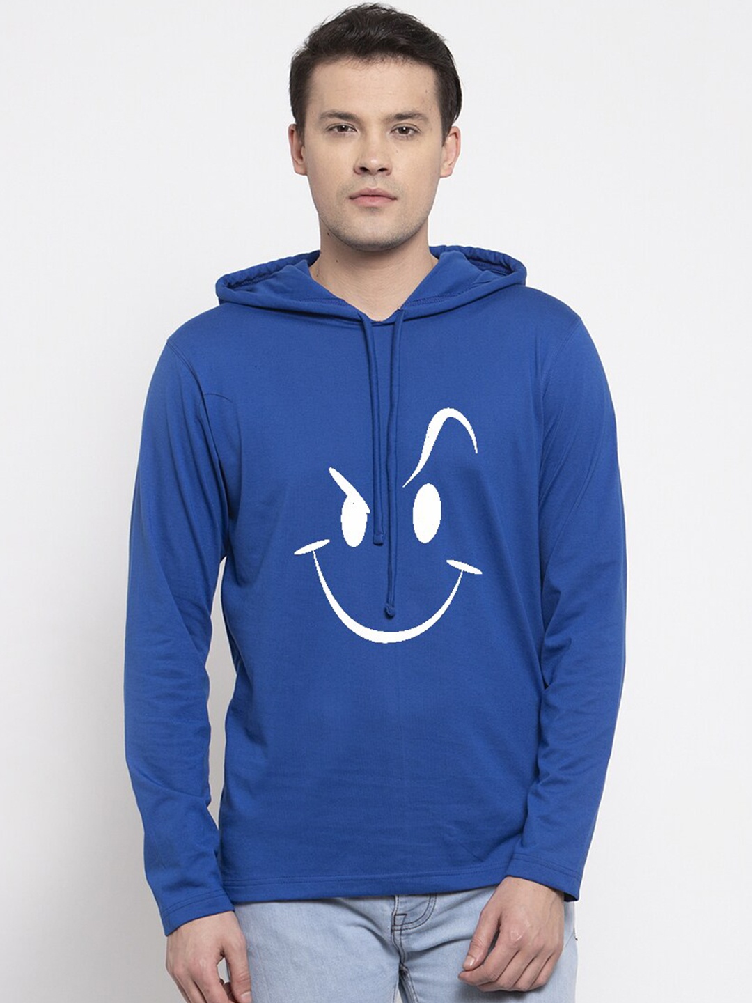 

Friskers Men Blue Printed T-shirt