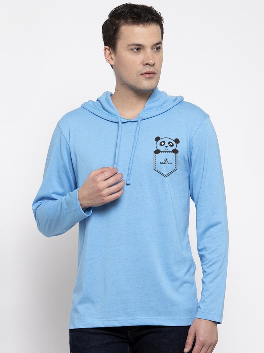 

Friskers Men Turquoise Blue T-shirt