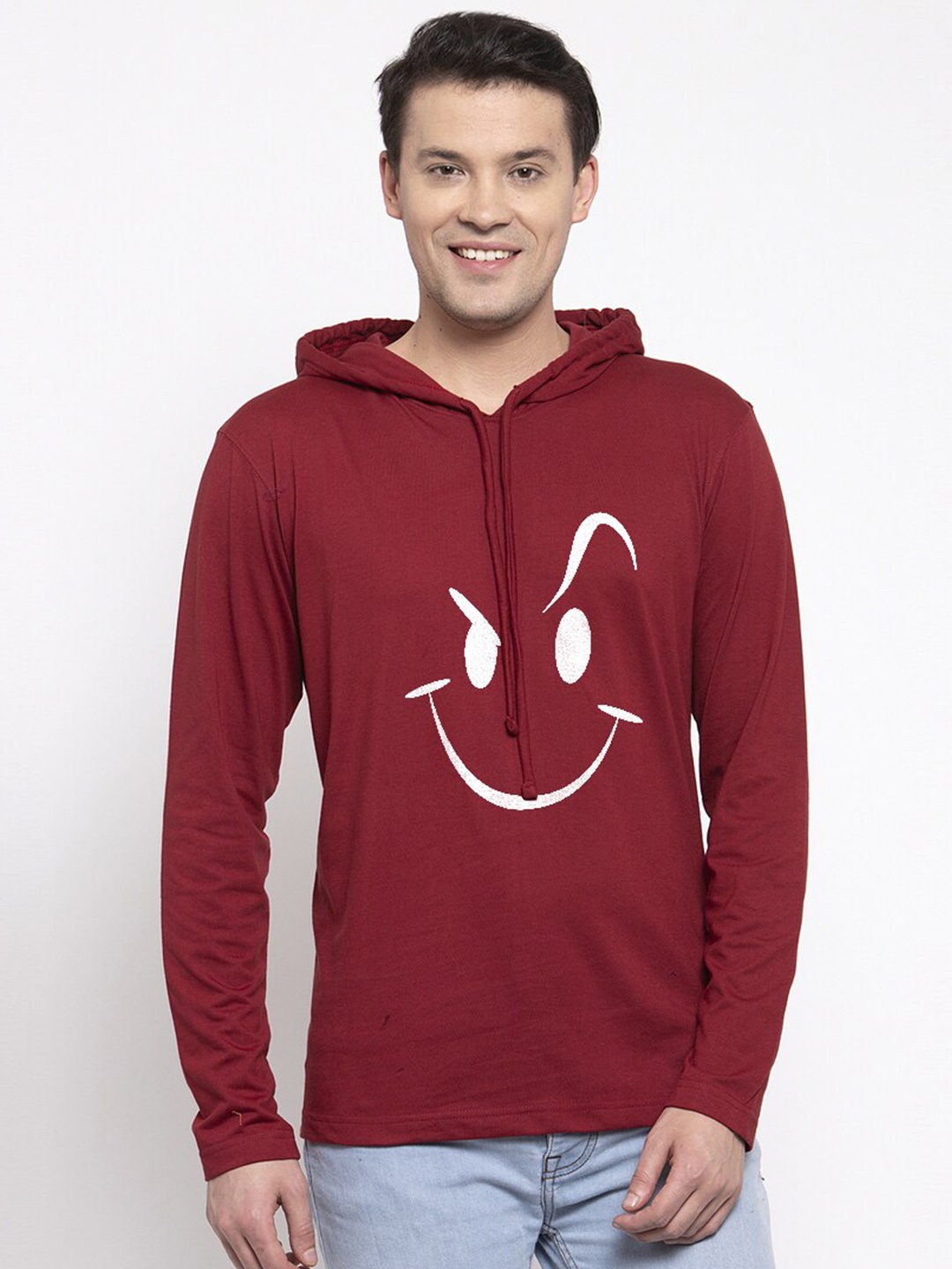 

Friskers Men Maroon Printed T-shirt