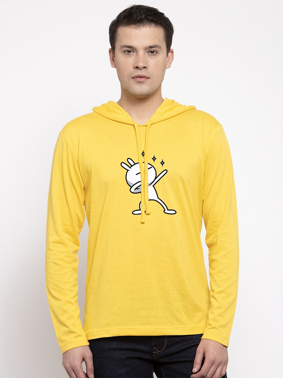 

Friskers Men Yellow Typography Printed Applique T-shirt