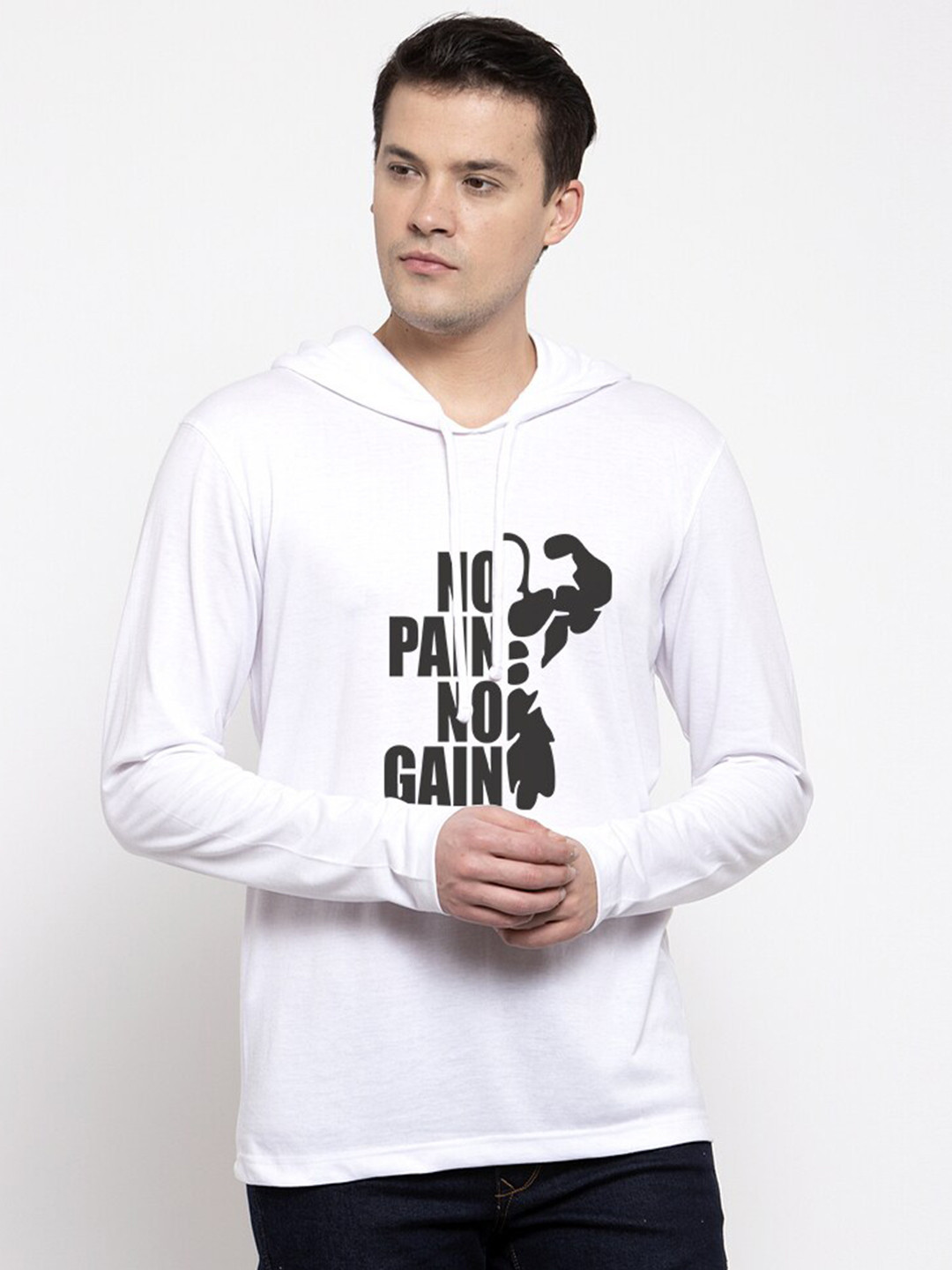 

Friskers Men White Printed T-shirt