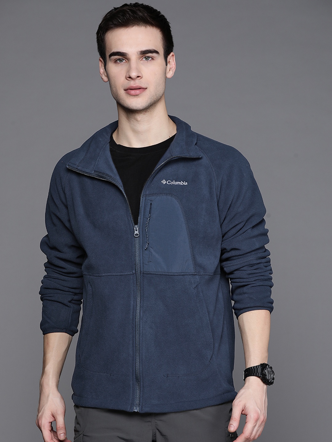 

Columbia Men Blue Rapid Expedition Outdoor Omni Heat Infinity Open Front Jacket