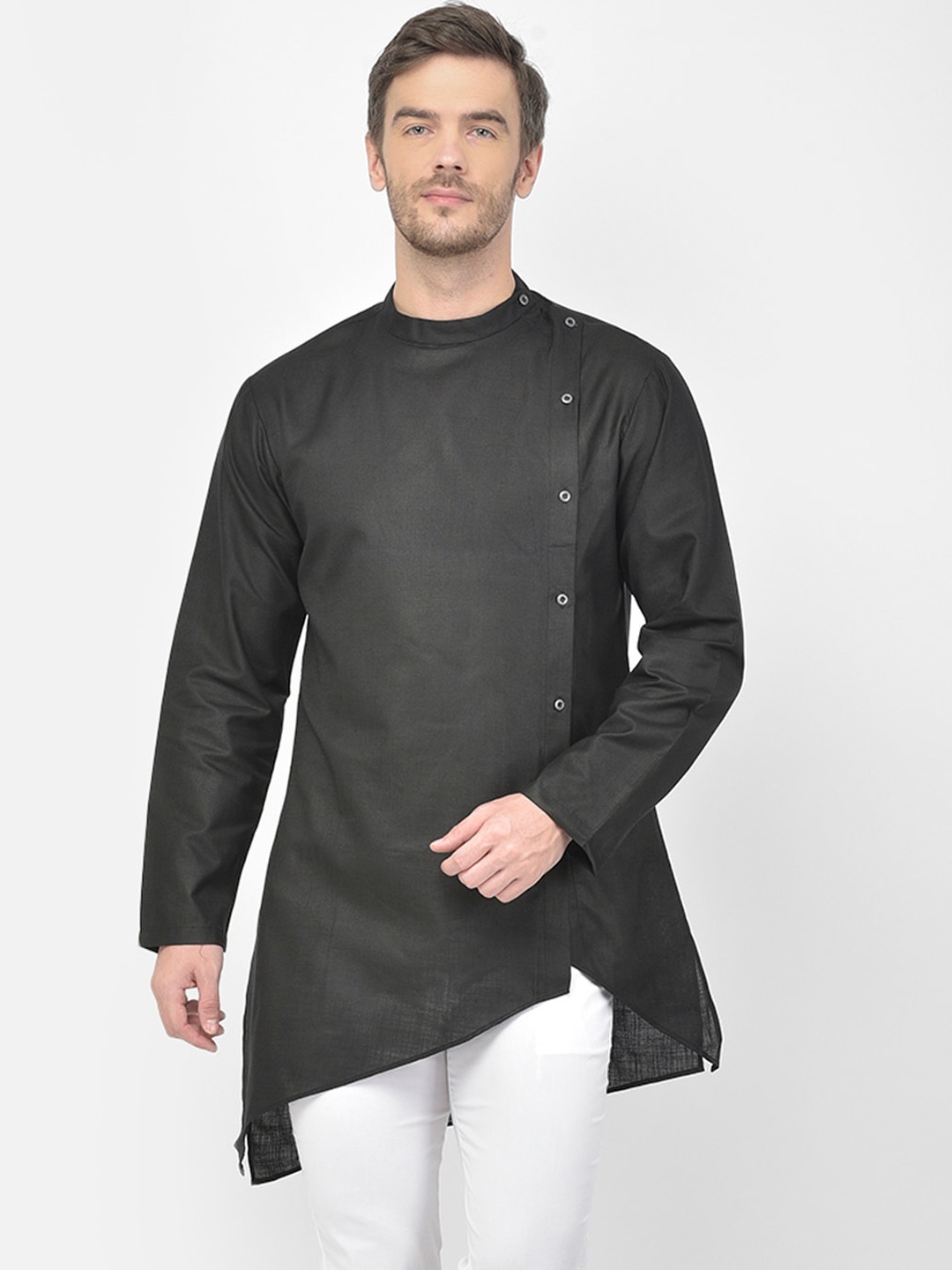 

SG LEMAN Men Black Kurta