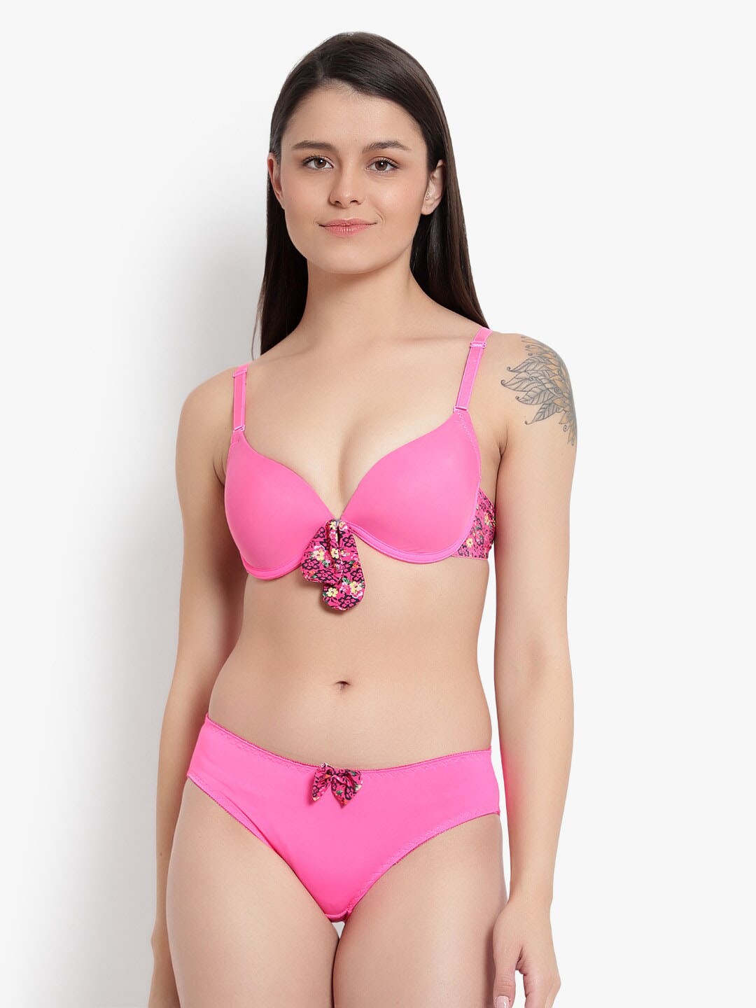 

BRACHY Women Pink Solid Lightly-Padded Lingerie Set BCA_BPSET1025A