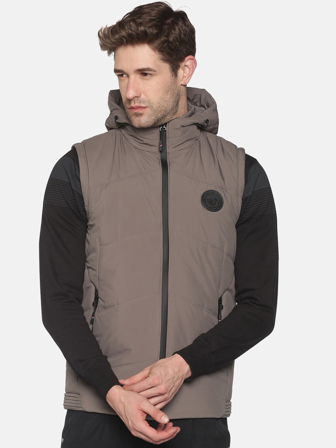 

SHOWOFF Men Grey Lightweight Hooded Puffer Jacket