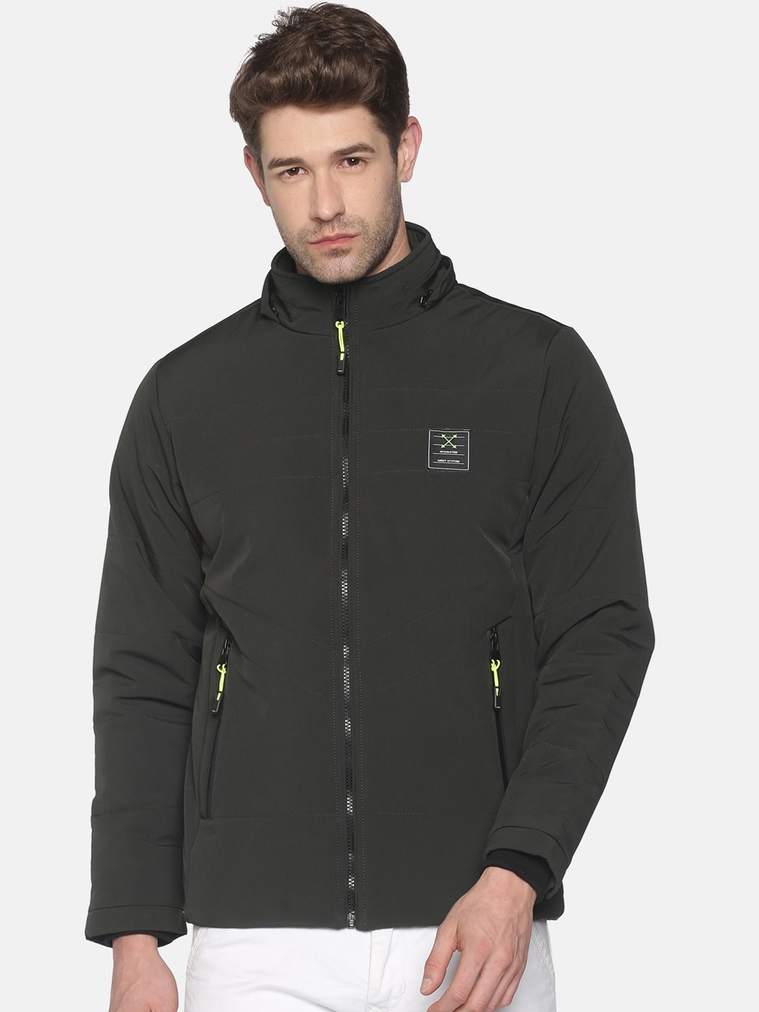 

SHOWOFF Men Olive Green Lightweight Padded Jacket