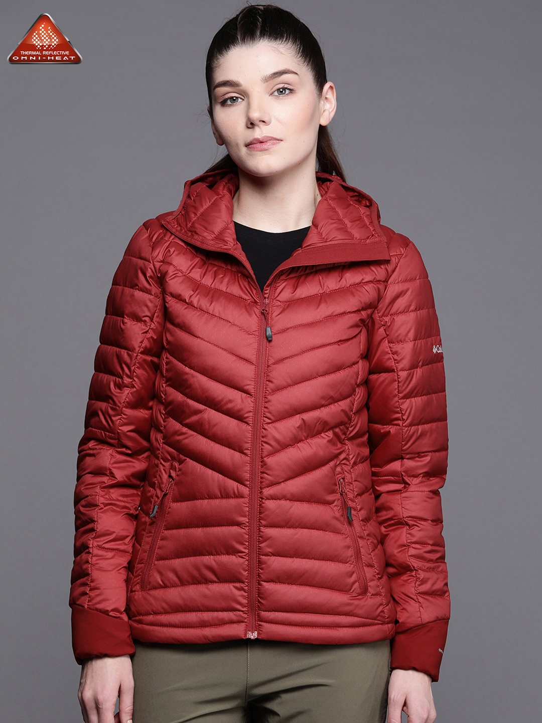 

Columbia Women Red Insulator Outdoor Hiking Padded Jacket