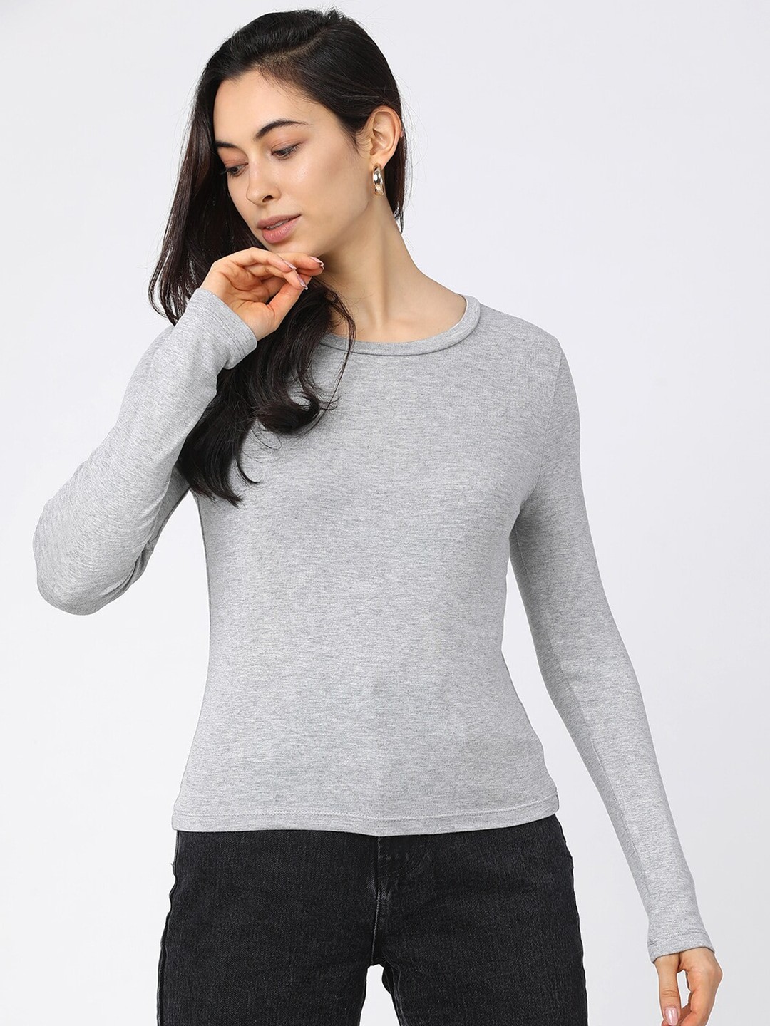 

Tokyo Talkies Grey Regular Top