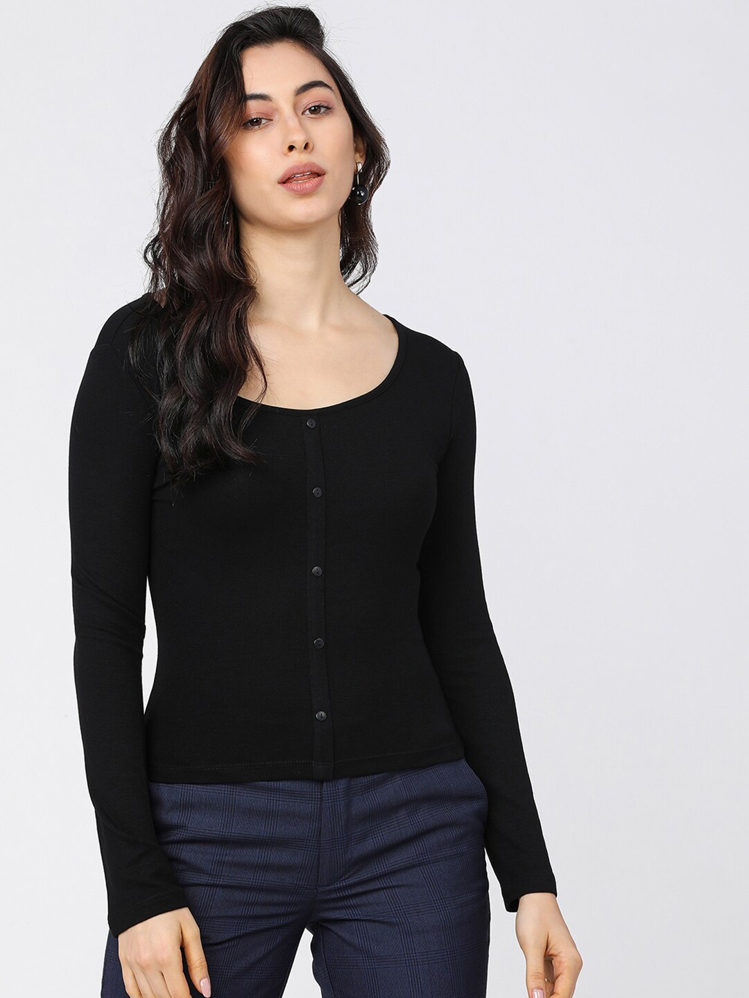 

Tokyo Talkies Black Regular Top